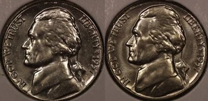 1957 P&D Jefferson Nickel(s) Auswahl Stempelglanz (2) Münzen - Bild 1 von 2