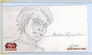TARJETA DE BOCETO ANAKIN 2009 TOPPS STAR WARS CLONE WIDEVISION de DIN RADIMAKER - Imagen 1 de 2
