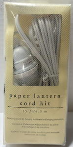 Paper Lantern Hanging Socket w/ Switch & Hardware 15' Cord New in Box Never used