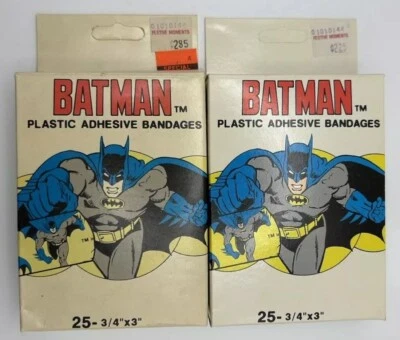 Vintage 1989 Batman Plástico Adhesivo Vendajes Quantasia Total 49 Tiras 1964 Imagen Foto 1 de 4