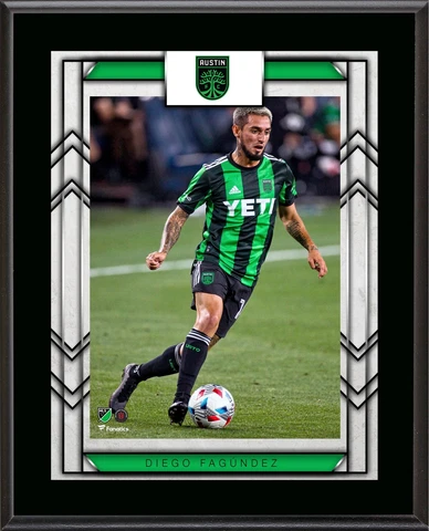 Diego Fagundez Austin FC 10.5" x 13" Sublimated Player Plaque Cover