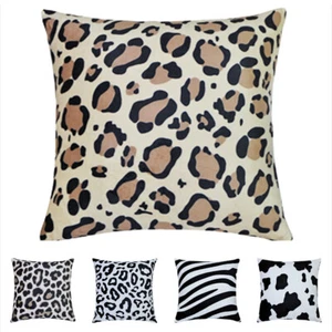 Zebra Leopard Animal Print Throw Pillow Case Home Sofa Car Office Cushion Cover - Picture 1 of 11