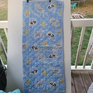 Looney Tunes Space Neighbors blau Babydecke Quilt Bugs Tweety Sylvester - Bild 1 von 9
