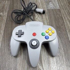 Genuine Nintendo 64 N64 OEM NUS-005 Controller Gray Joystick 9/10 TESTED
