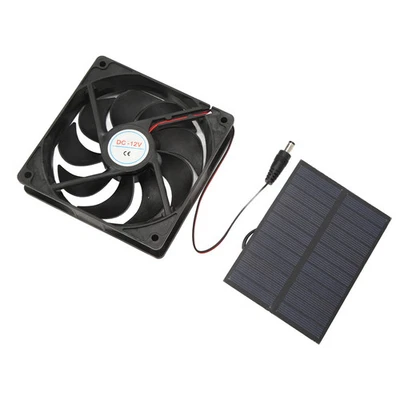 Solar Ventilator Mini Solarzelle 12V 3W Monokristallin Outdoor Lüfter - Bild 1 von 4