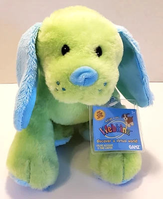 Webkinz Perro Cachorro Tierra Verde Raro Retirado Nuevo con Etiqueta de Código Sellada Sin Usar HM491 Foto 1 de 4