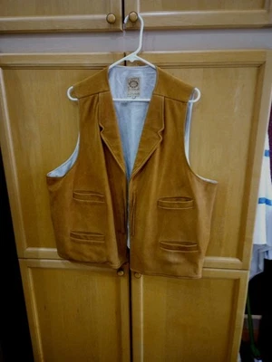 WAH MAKER Leather Vest Men’s 3XL brown Western Cowboy   - Image 1 of 4
