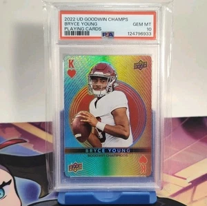 Carte da gioco 2022 UD Goodwin Champions Bryce Young RC Crimson Tide PSA 10 - Foto 1 di 3