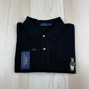 Polo Ralph Lauren Herren schwarzes kurzärmliges Polo Bear Logo Poloshirt Größe 3XB neu mit Etikett - Bild 1 von 8
