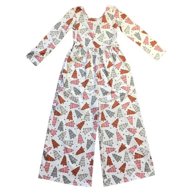 Mono de Navidad sin marca para niñas 6-7 manga larga estampado de árbol de Navidad vacaciones Foto 1 de 4