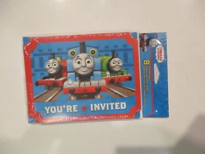 THOMAS & FRIENDS TRAIN Invitations & Thank You Cards  8 count with envelopes - Picture 1 of 2