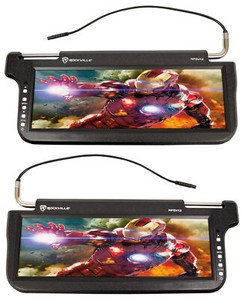 (2) Rockville RPSV12-BK 12.1" Black Car Sun Visor Monitors/High Definition!