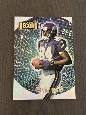 1999 Playoff Prestige SSD For the Record #FR24 RANDY MOSS Minnesota Vikings HOF - Image 1 of 4