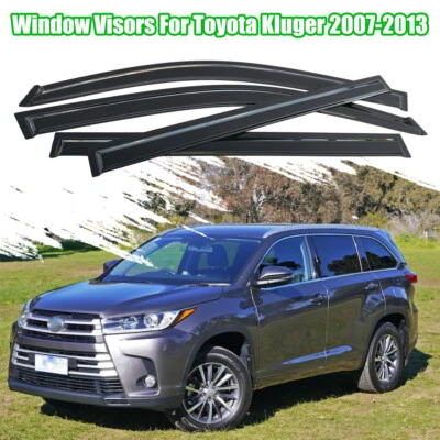 4PCS Window Visors Weather Shields Weathershields For Toyota Kluger 2007-2013 - image 1 of 4