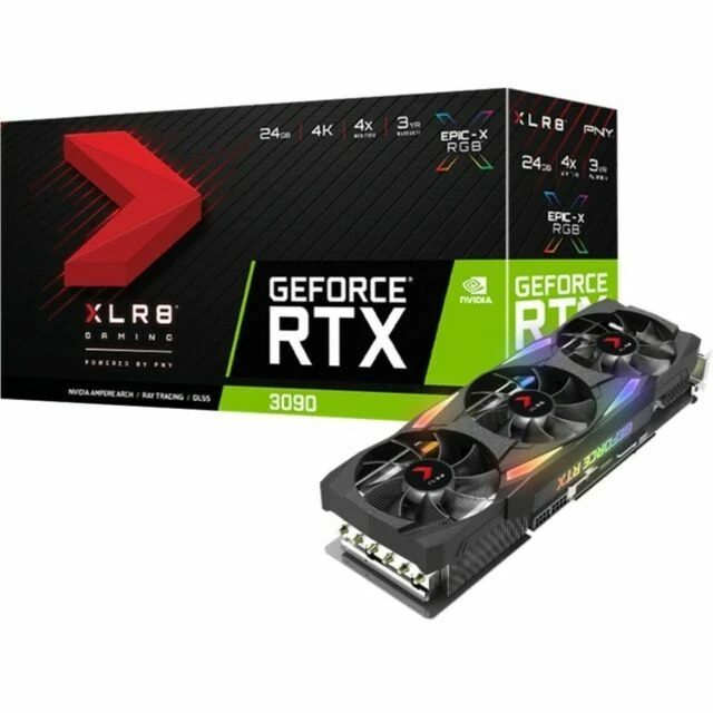 PNY GeForce RTX 3090 XLR8 Gaming EPIC-X RGB Triple Fan Edition M 24GB GDDR6X Graphics Card