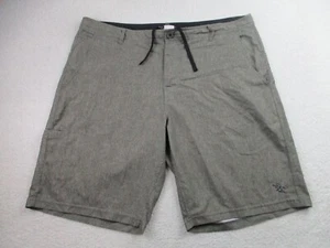 Da Hui Hybrid Board Shorts Mens Size 40 Swim Casual Heather Gray Stretch Logo - Picture 1 of 10