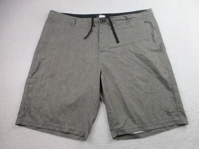 Da Hui Hybrid Board Shorts Mens Size 40 Swim Casual Heather Gray Stretch Logo - Image 1 of 4