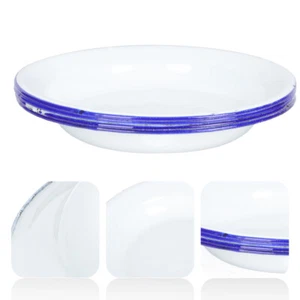 4Pcs Email Dish Set Servierplatte Aus Emaille Emaillierte Teller - Picture 1 of 12