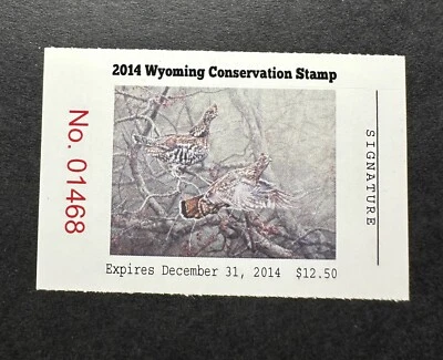 WTDstamps - 2014 WYOMING - State Duck Stamp - Mint OG NH - Image 1 of 2