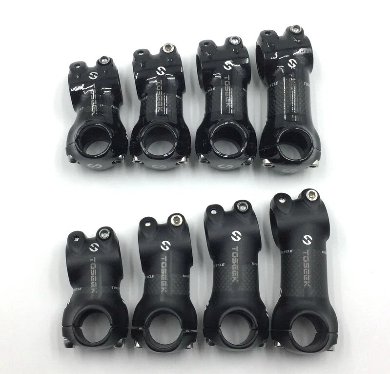 Aluminum stems MTB Road Bike handlebar 6° short Stem 25.4*50/60/70/80mm Carbon - Image 1 of 4