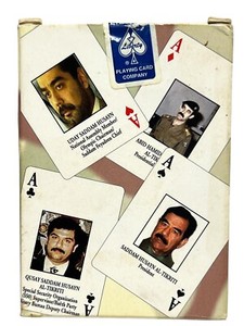 Iraqi Most Wanted Playing Cards Saddam Hussein Desert Storm War Liberty USA Made