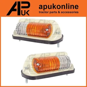 2x White Front Side Light Lamps Indicators for David Brown 770 775 780 Tractor - Picture 1 of 6