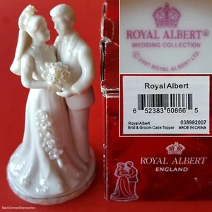 Royal Albert Wedding Collection 5" Tall Bride & Groom Cake Topper. In the Box - Picture 1 of 12
