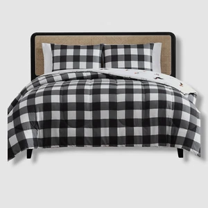 Hallmart Collectibles Black Holiday Dogs 3-Piece Comforter Set, Full/Queen - Picture 1 of 3
