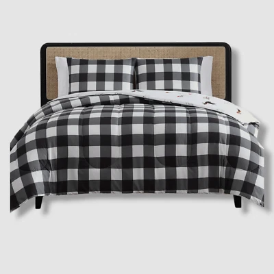 Hallmart Collectibles Black Holiday Dogs 3-Piece Comforter Set, Full/Queen - Image 1 of 3