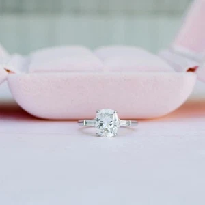 Cushion Cut 2.40 Ct Diamond Engagement Ring IGI Lab Grown Platinum PT950 - Picture 1 of 15