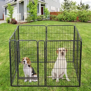 40 inch Height Dog Playpen 8 Panels Outdoor Pet Playpen Exercise Fence for Yard - Picture 1 of 24