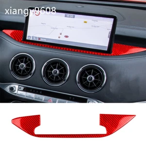 Panel base de navegación GPS de fibra de carbono rojo de 10,25 pulgadas para Kia Stinger 2019+ - Imagen 1 de 10