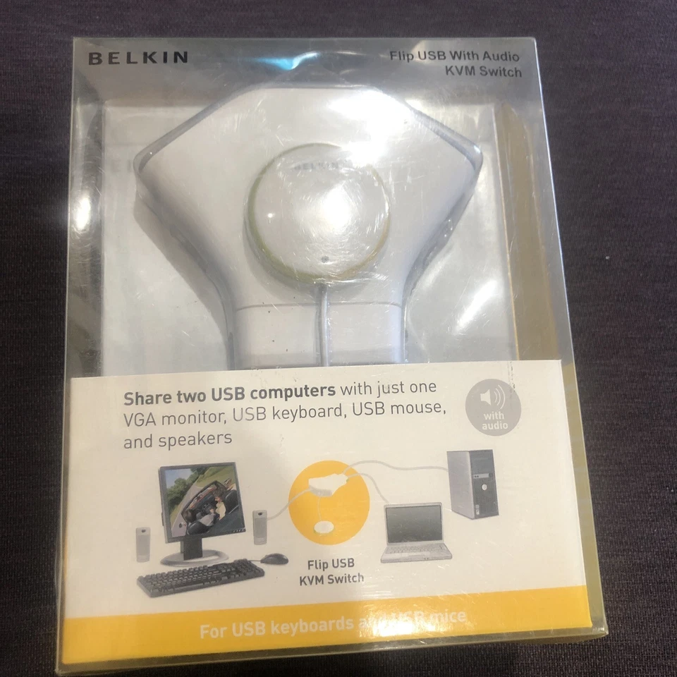 Belkin  (F1DG102U) 2-Ports External KVM / audio switch USB