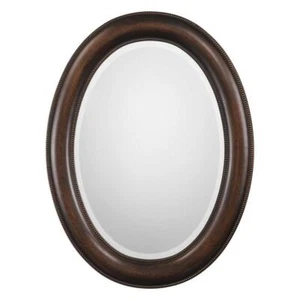 Espejo ovalado de bronce oscuro Musgo + Fig Oakes | Espejo de pared en acabado bronce oscuro - Imagen 1 de 4