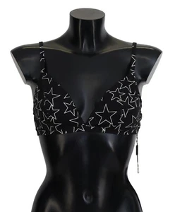 DOLCE & GABBANA Underwear Black Millennials Star NonWire Cotton Bra IT4/L 200usd - Picture 1 of 7