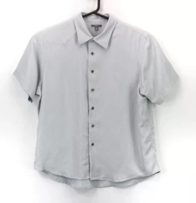 Apt 9 Mens Button Up SS Collared Shirt Size XL Gray Striped euc - Image 1 of 4