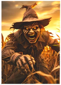 CORNMAZE ZOMBIE * Custom ACEO * Fun Novelty * DARK FANTASY * Art Card * ATC - Bild 1 von 2