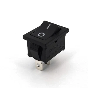 Mini interruptor basculante negro 2 posiciones ON-OFF SPST 2 pines panel 12A/125VAC - Imagen 1 de 6