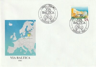 1995 Estonia FDC cover Via Baltica - Image 1 of 2