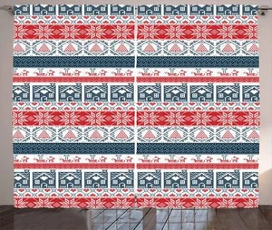 Nordic Curtains 2 Panel Set Home Decoration 5 Sizes Available Window Drapes - Picture 1 of 25