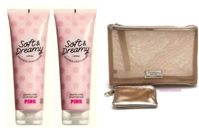 2 Victoria's Secret Pink Soft Dreamy Scented Body Lotion 8 fl oz Free Bag - Image 1 of 3