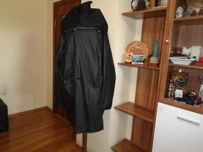 ABRIGO IVAN Grundahl negro recubierto nylon gran tamaño doble botonadura boxy mac talla 40 Foto 1 de 4