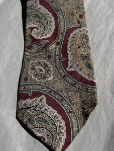 Liberty of London 100% Silk Tie Made in USA Paisley Purple Gold - Picture 1 of 5