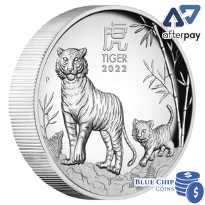 2022 $1 Year of the Tiger 1oz Silver Proof High Relief Coin COA 496 Perth Mint🐅 - Picture 1 of 5