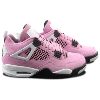 JORDN Unisex Turnschuhe Freizeitschuhe AJ'Retro4 Rosa Schwarz JORDANIEN Sportschuhe