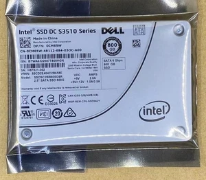 Dell Intel DC S3510 800GB 2.5" SATA III 6Gbps MLC SSDSC2BB800G6R 0CM65W SSD - Picture 1 of 2