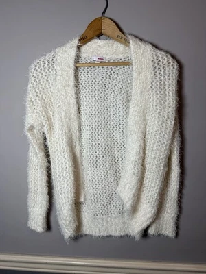 Suéter Bongo para mujer pequeño blanco roto cárdigan manga larga abierto Foto 1 de 4