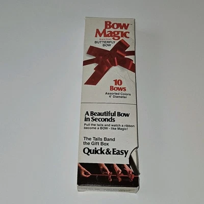 VTG 3M Bow Magic Butterfly Bow Lot 9 OPEN BOX Red White Green Gray 4" Diameter - Image 1 of 4