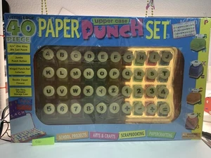 Cutting Edge Scrapbooking Paper Punch Set 40 Pieces in Clear Case - Picture 1 of 12