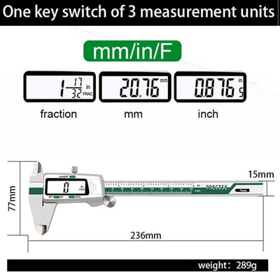 Reifenmessgerät Profiltiefenmesser LCD Tiefenmesser Digital Messschieber 0-150mm - Bild 1 von 4